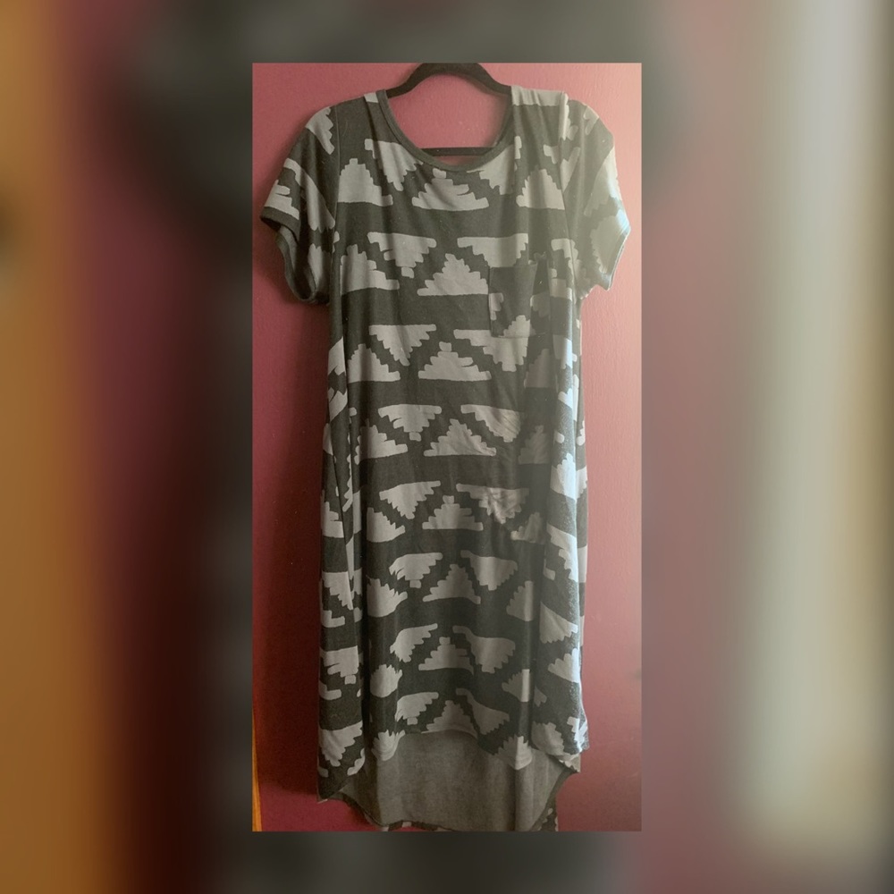 Lularoe carly XL Black & Gray Rain Cloud